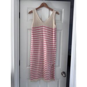 Floris Crochet Knitted Sleeveless Max Striped Dress